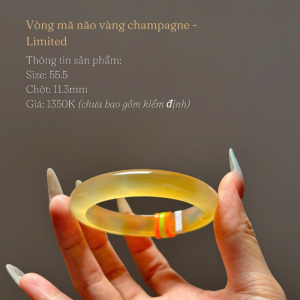Vòng Mã não vàng champagne