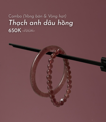 Combo Thạch Anh Dâu Hồng