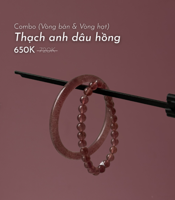 Combo Thạch Anh Dâu Hồng